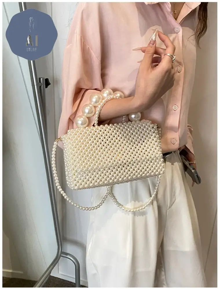 Beading Solid Square Shoulder Bags Cover Exquisite 2024 High Quality Bags for Women Party Temperament Women’s Handbags