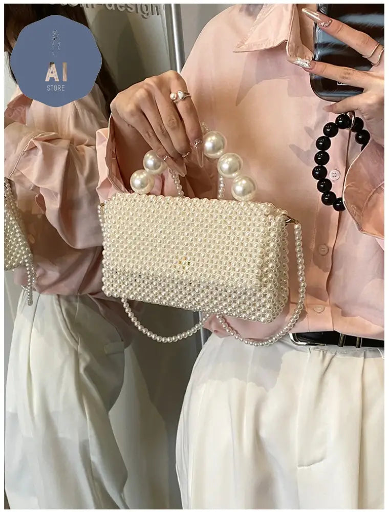 Beading Solid Square Shoulder Bags Cover Exquisite 2024 High Quality Bags for Women Party Temperament Women’s Handbags