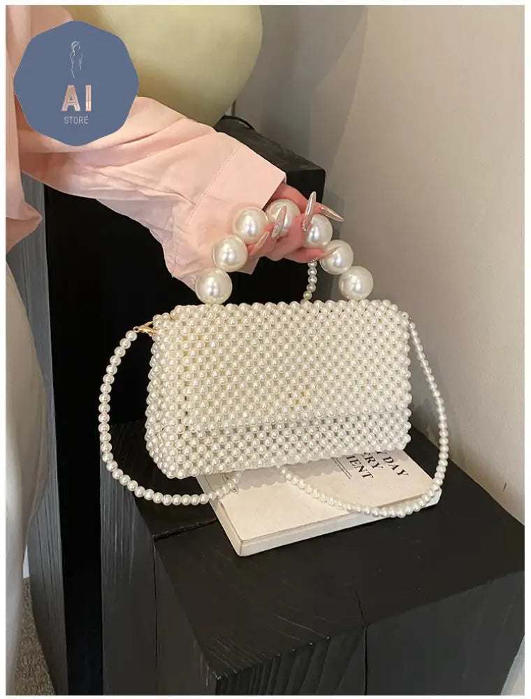 Beading Solid Square Shoulder Bags Cover Exquisite 2024 High Quality Bags for Women Party Temperament Women’s Handbags