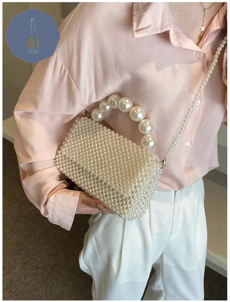 Beading Solid Square Shoulder Bags Cover Exquisite 2024 High Quality Bags for Women Party Temperament Women’s Handbags