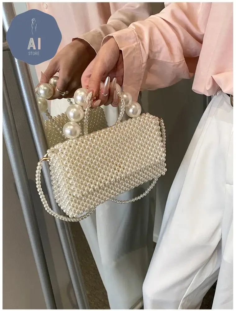 Beading Solid Square Shoulder Bags Cover Exquisite 2024 High Quality Bags for Women Party Temperament Women’s Handbags