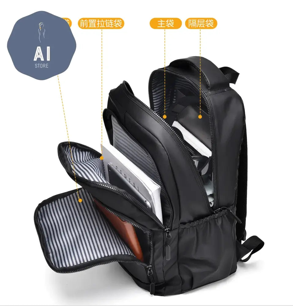 High Capacity Solid Waterproof Zipper Oxford Backpacks Fashion Computer Bag 2024 Hot Sale Men’s Bag Paquete Masculino