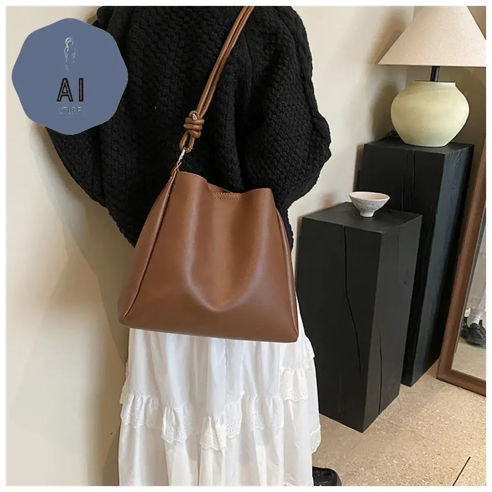 PU Solid Simple High Capacity Shoulder Bags Fashion Versatile Thread Tote 2024 Hot Sale Bags for Women Bolsas De Hombro