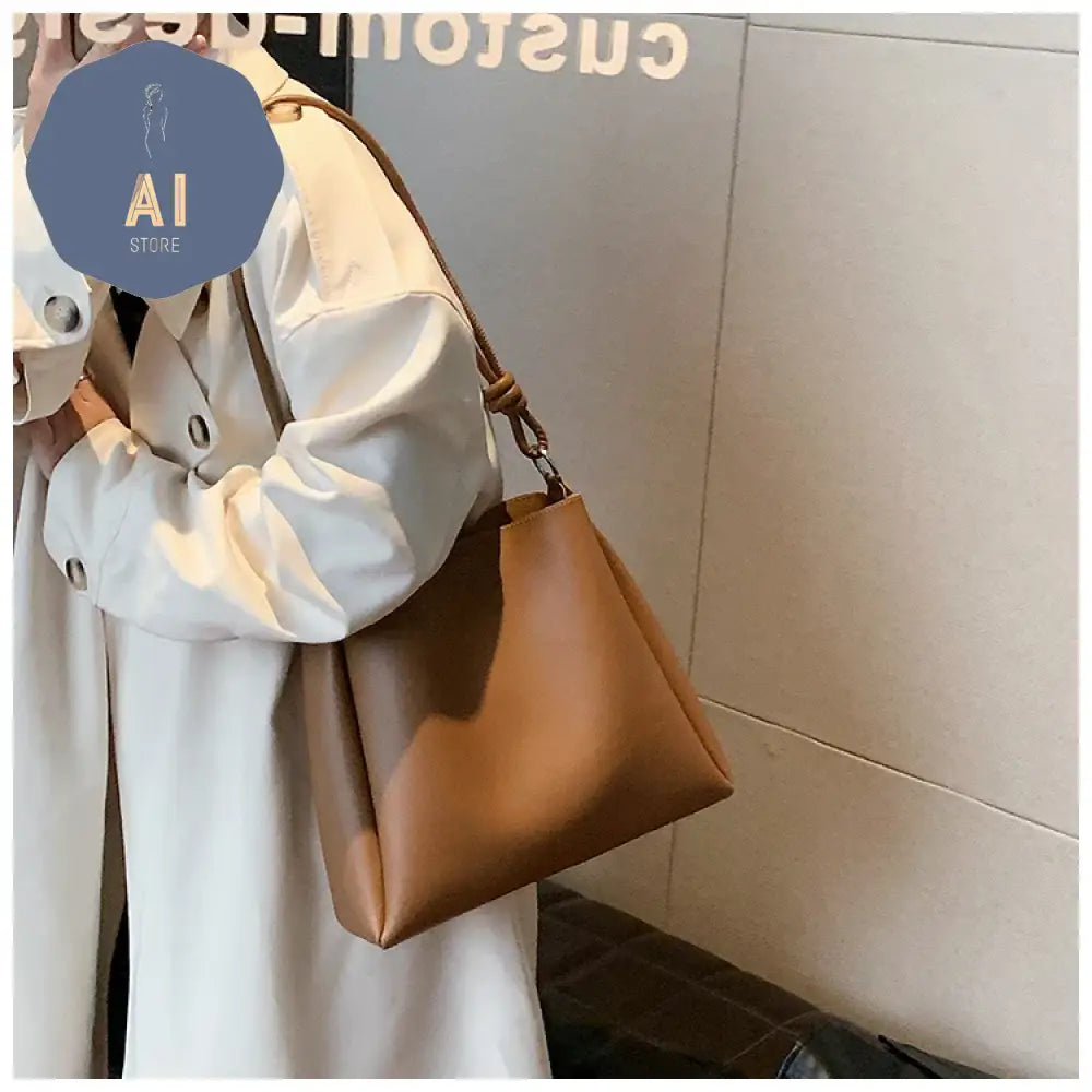 PU Solid Simple High Capacity Shoulder Bags Fashion Versatile Thread Tote 2024 Hot Sale Bags for Women Bolsas De Hombro