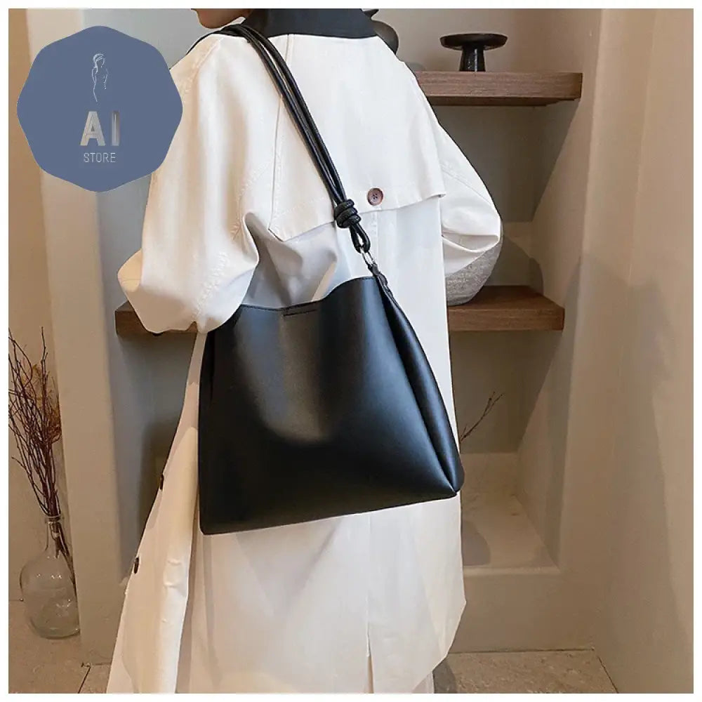 PU Solid Simple High Capacity Shoulder Bags Fashion Versatile Thread Tote 2024 Hot Sale Bags for Women Bolsas De Hombro