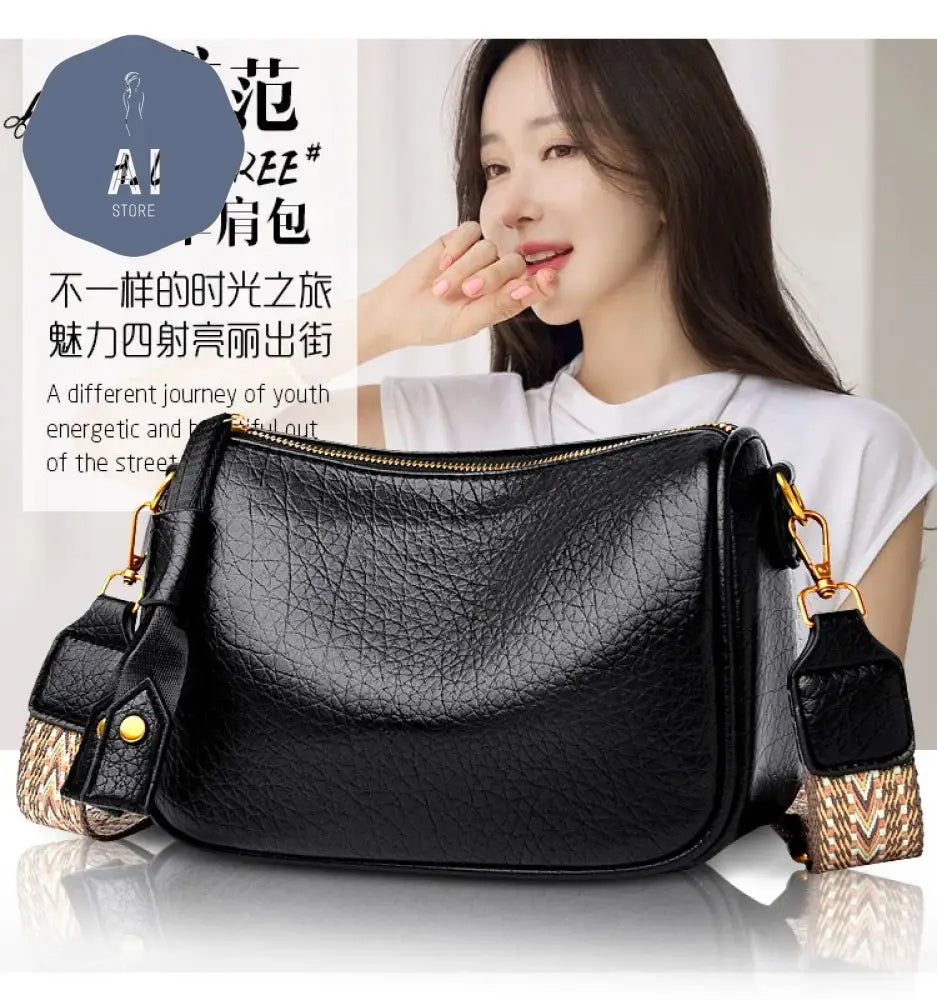 PU Solid Thread Textured Straps Shoulder Bags Simple Versatile Crossbody Bag 2024 High Quality Women’s Bag Bolsos De