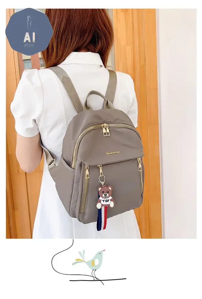 Solid Zipper High Capacity Thread Waterproof Nylon Fashion Backpacks 2024 Hot Sale Versatile Women’s Bag Mochila Mujer