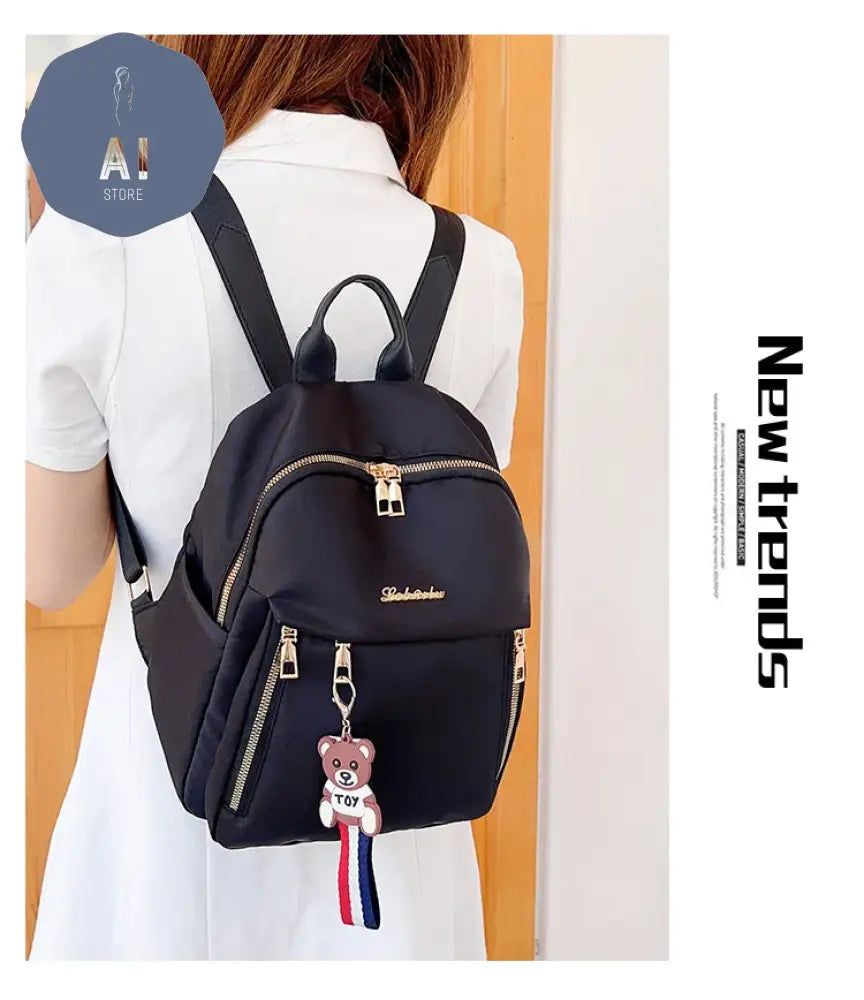 Solid Zipper High Capacity Thread Waterproof Nylon Fashion Backpacks 2024 Hot Sale Versatile Women’s Bag Mochila Mujer