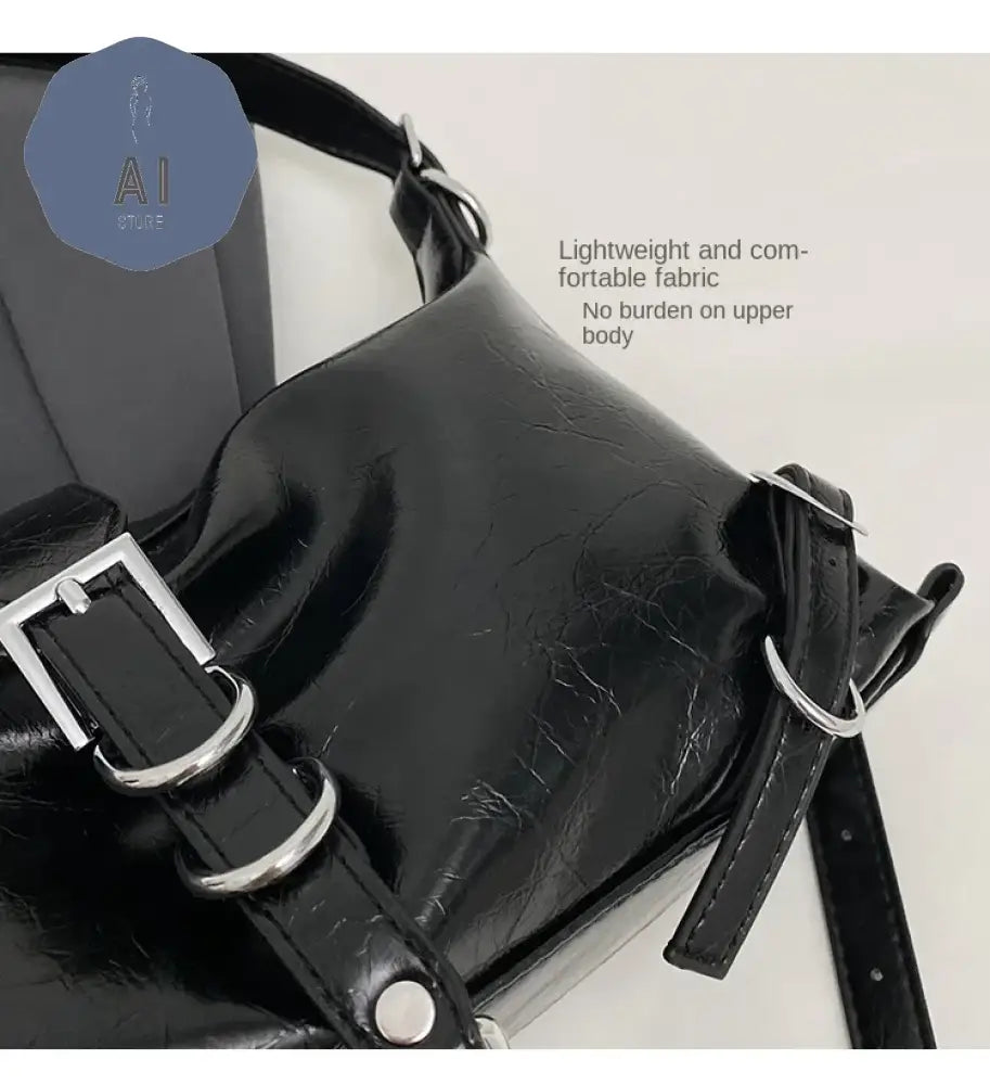 Zipper Shoulder Bags PU Simplicity 2024High Quality Women’s Bag High-capacity Sewing Thread Shoulder Bag Solid